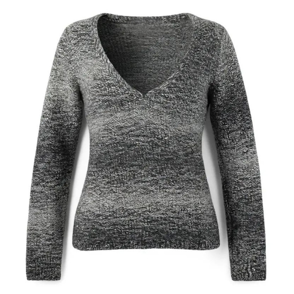 BANANA REPUBLIC Sweater Alpaca Wool V Neck Fitted Knit Women's Small Grandpacore